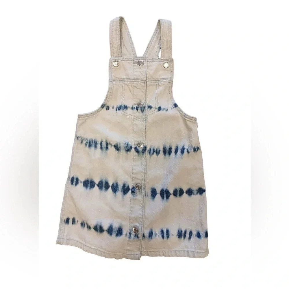 Gap Blue Tie Dye Overall  Dress Size 4